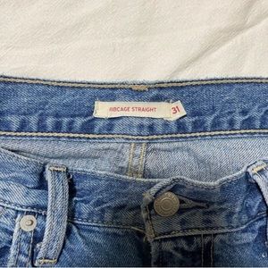 Levi's Light Blue Ribcage Straight Jeans